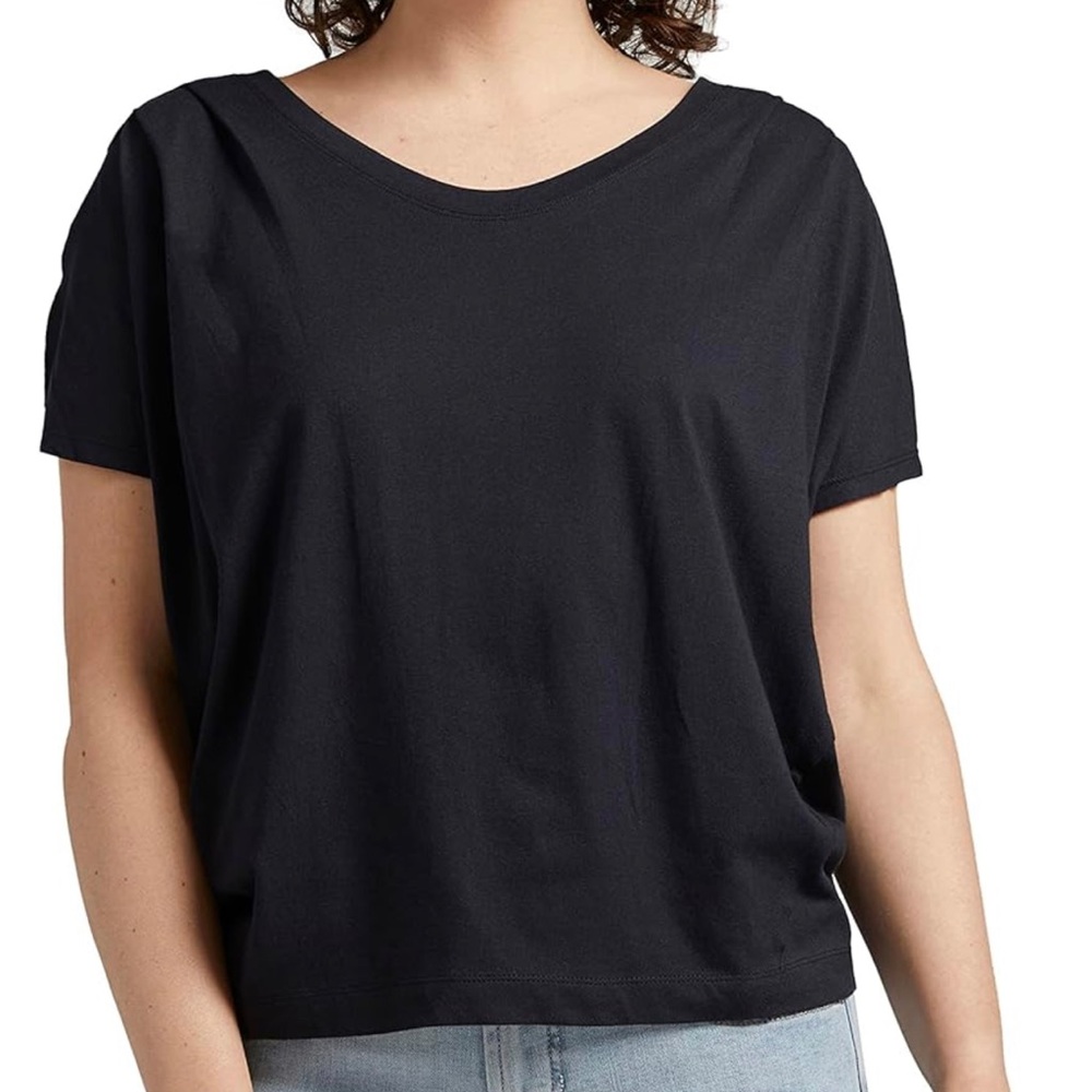 NWT Jag Jeans Women's Flutter Sleeved Tee Black XS
